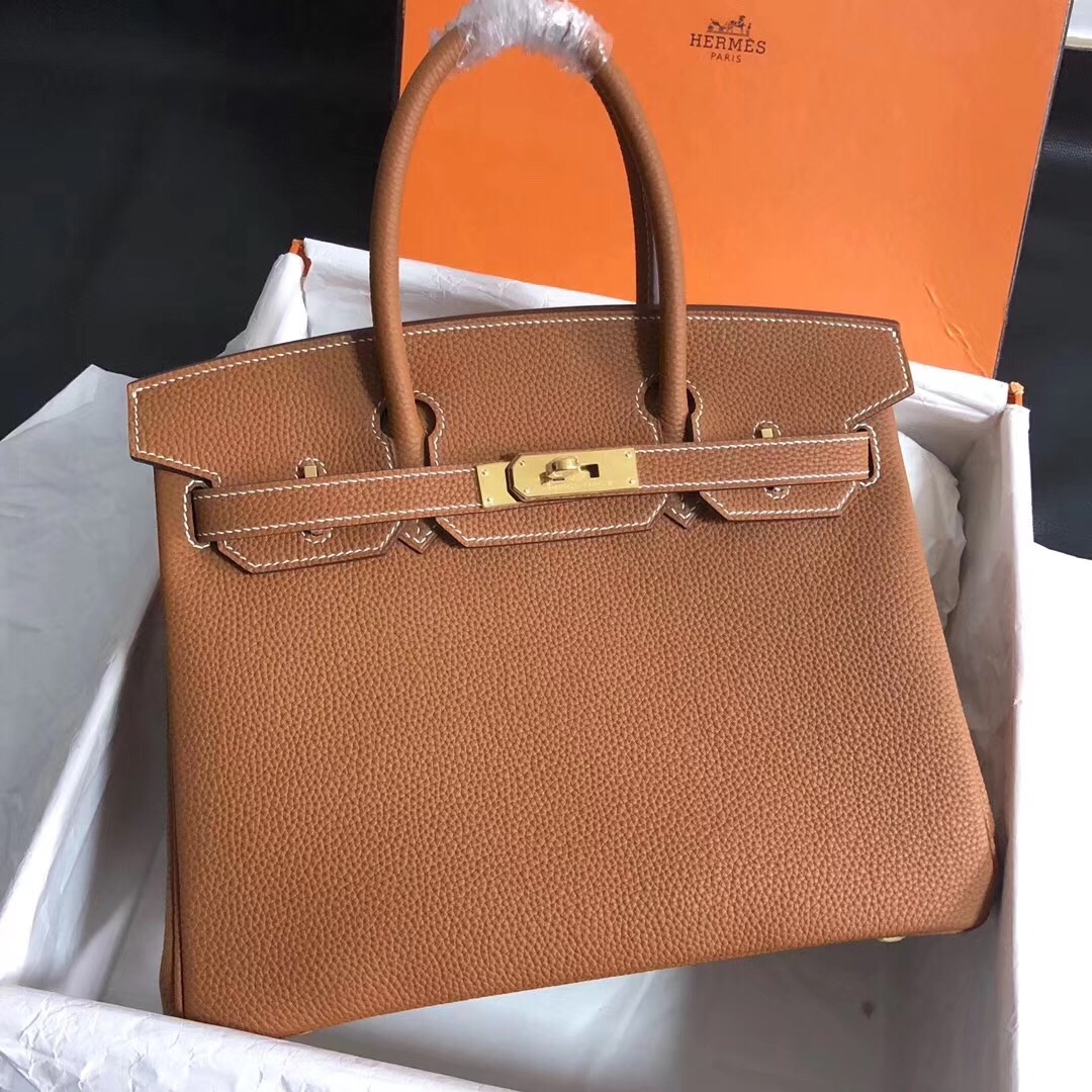 Hermes Birkin 35CM Togo Leather Handbag Brown